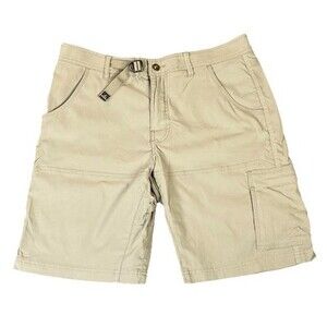 Prana Mens Stretch Zion Cargo Shorts 34 10" Inseam Belted Hiking Outdoor $80 new